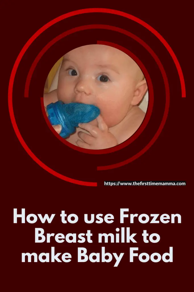 Use frozen breast milk to make baby food