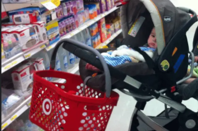 how to grocery shop with a stroller